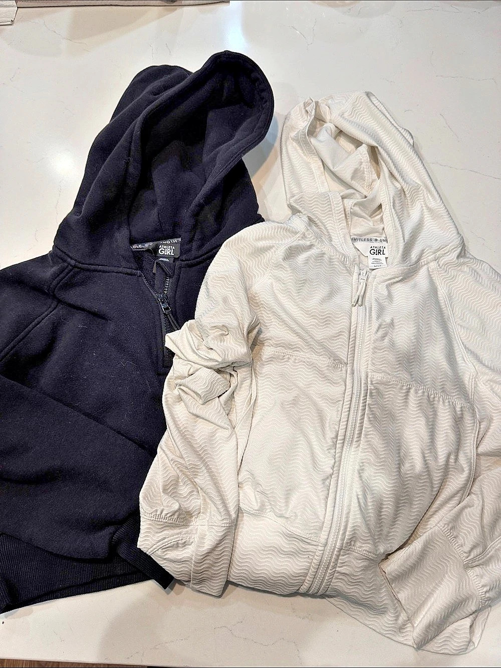 Athleta Girl Girls L/12 Hoodies Set White & Black